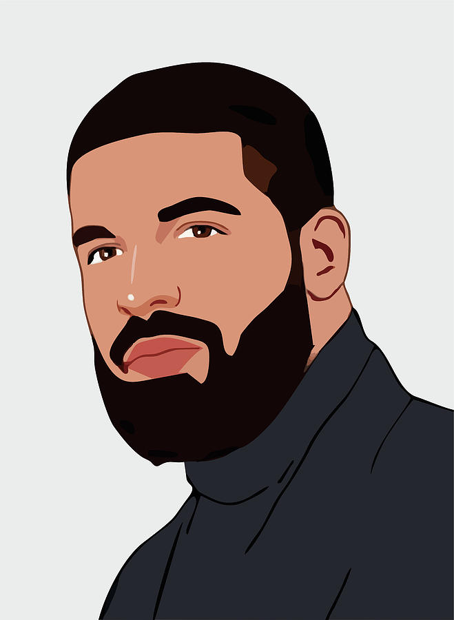 Drake Cartoon Portrait 1 Digital Art by Ahmad Nusyirwan - Pixels