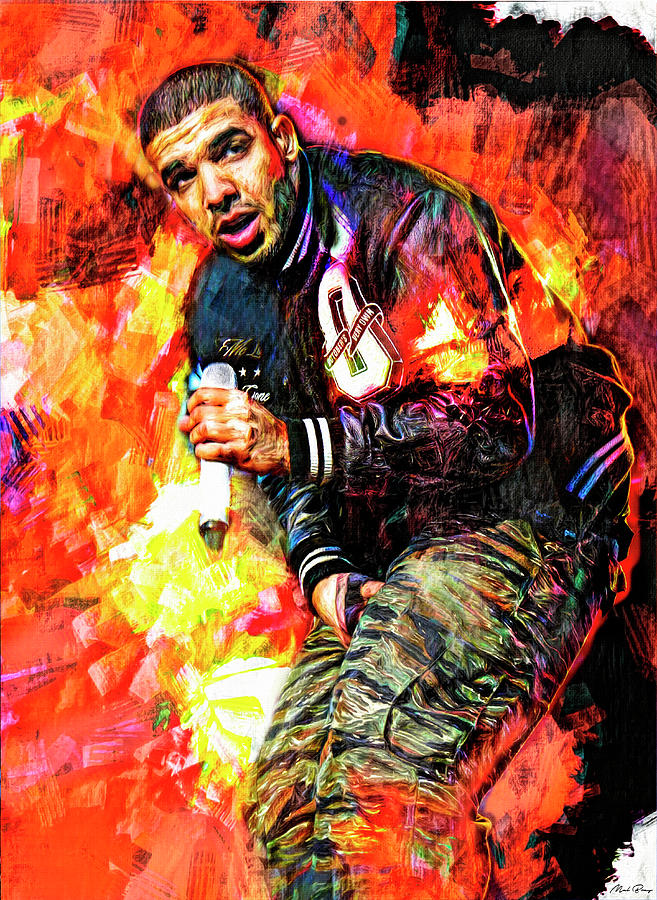 Drake Rapper Musician Mixed Media