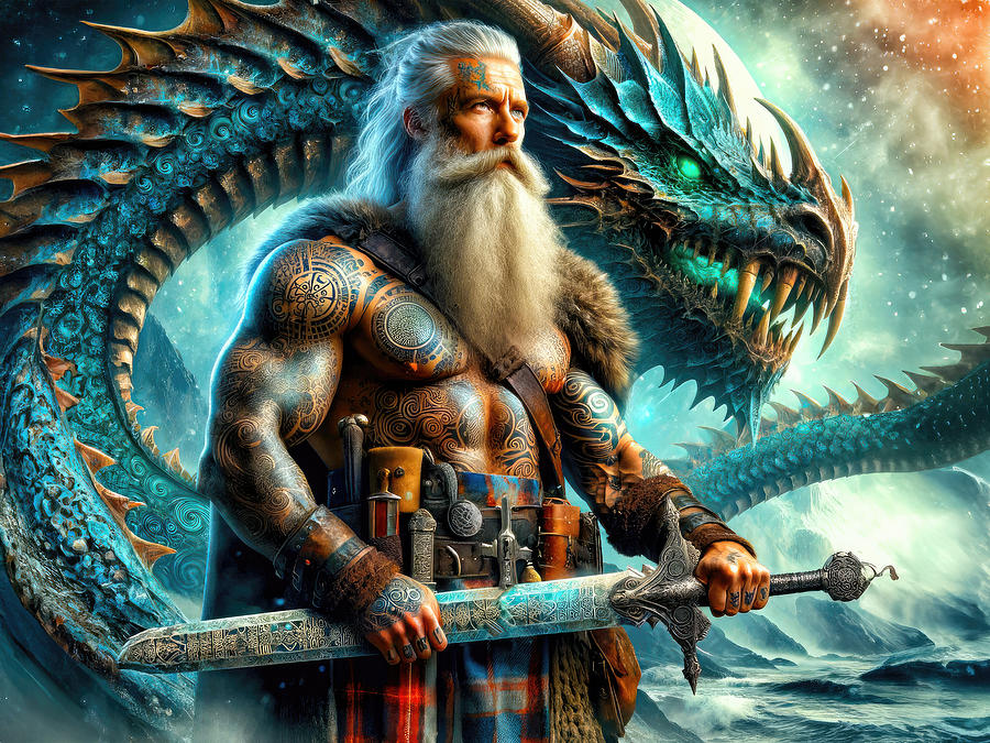 Drakeheart - The Last Sea Warlord Digital Art by Bill And Linda Tiepelman