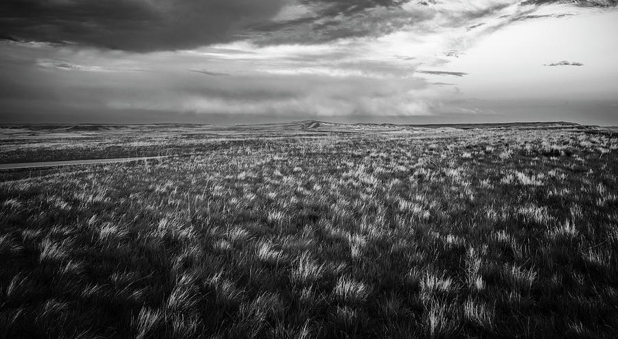 Drama On The Northern Plains Black And White Photograph by Dan Sproul