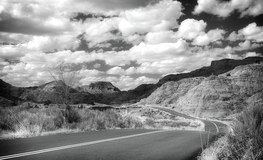 Theodore Roosevelt National Park Photograph - Dramatic Badlands Road by Dan Sproul