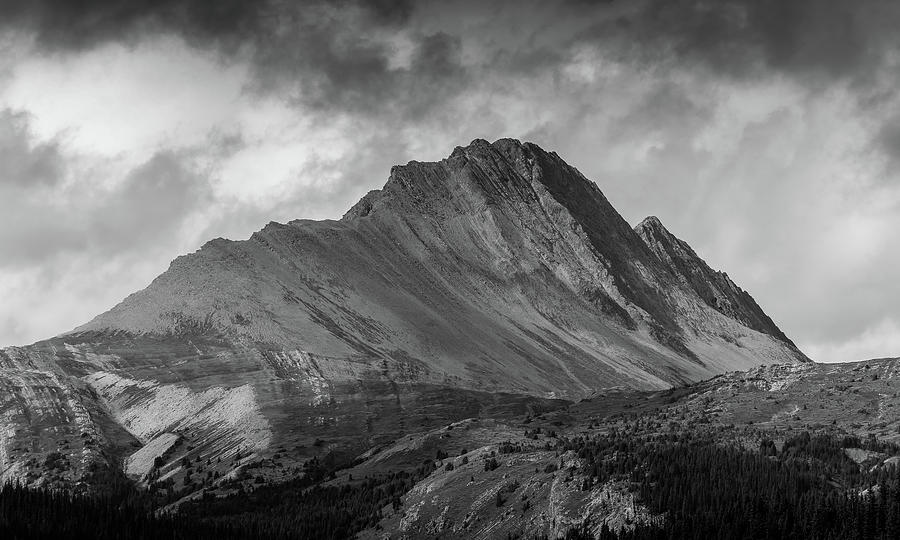 Dramatic Black And White Mountain Peak Photograph by Dan Sproul