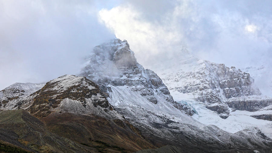 Dramatic Canadian Mountains Panorama In Clouds Photograph by Dan Sproul