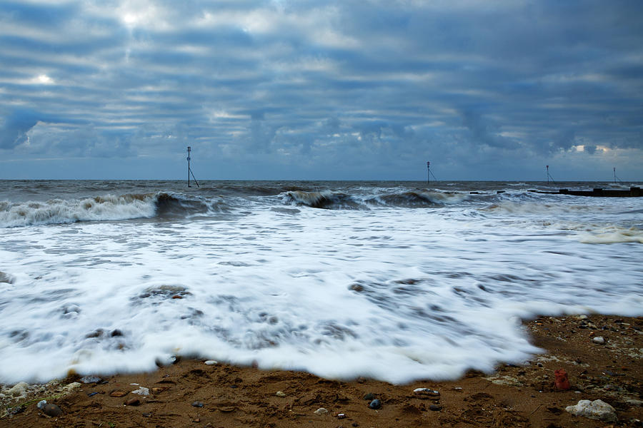 Dramatic Cloud at Hunstanton beach Photograph by Ian Middleton