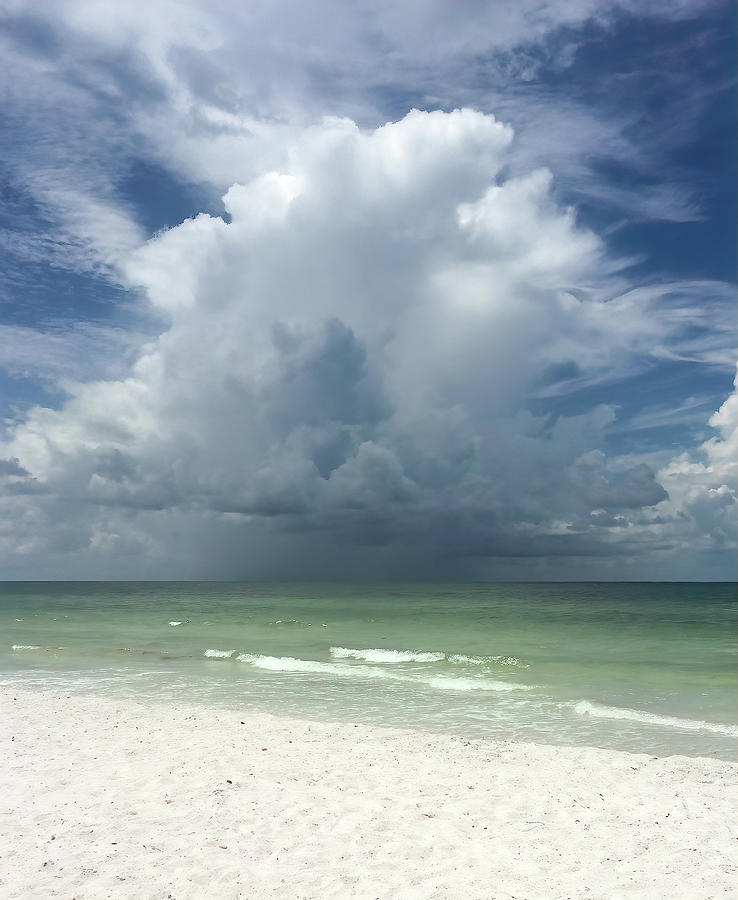 Dramatic Cloud Formation Over Ocean Lido Key Florida Photograph by Deborah League
