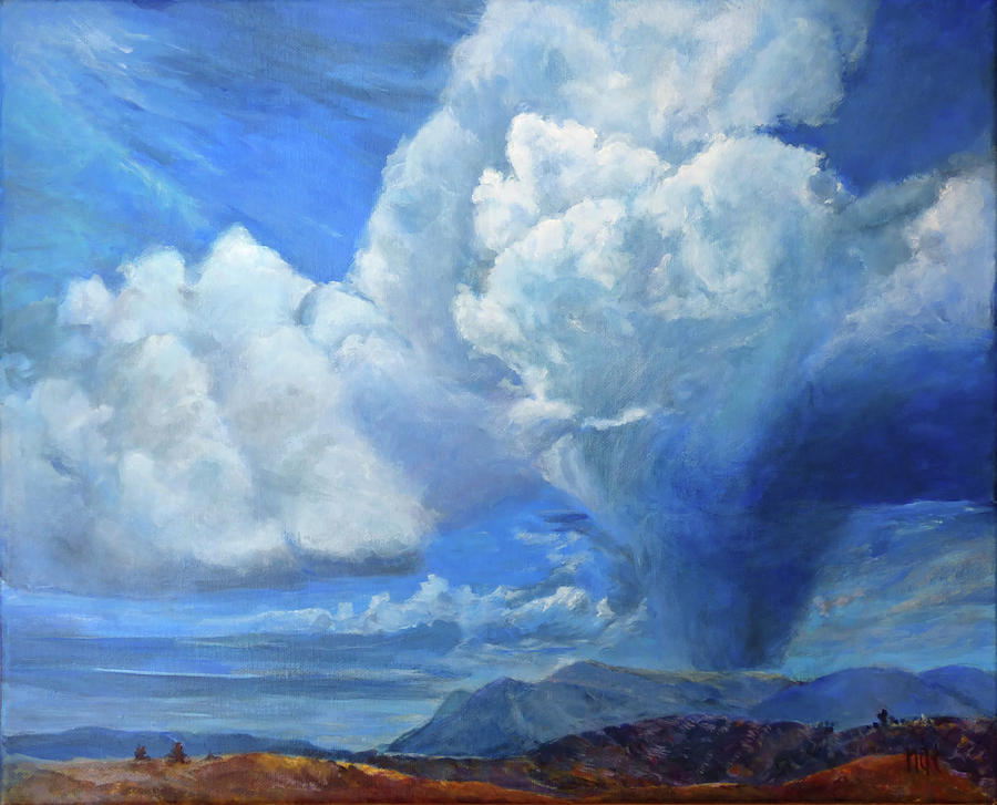 Dramatic Clouds Painting By Natalya Shvetsky