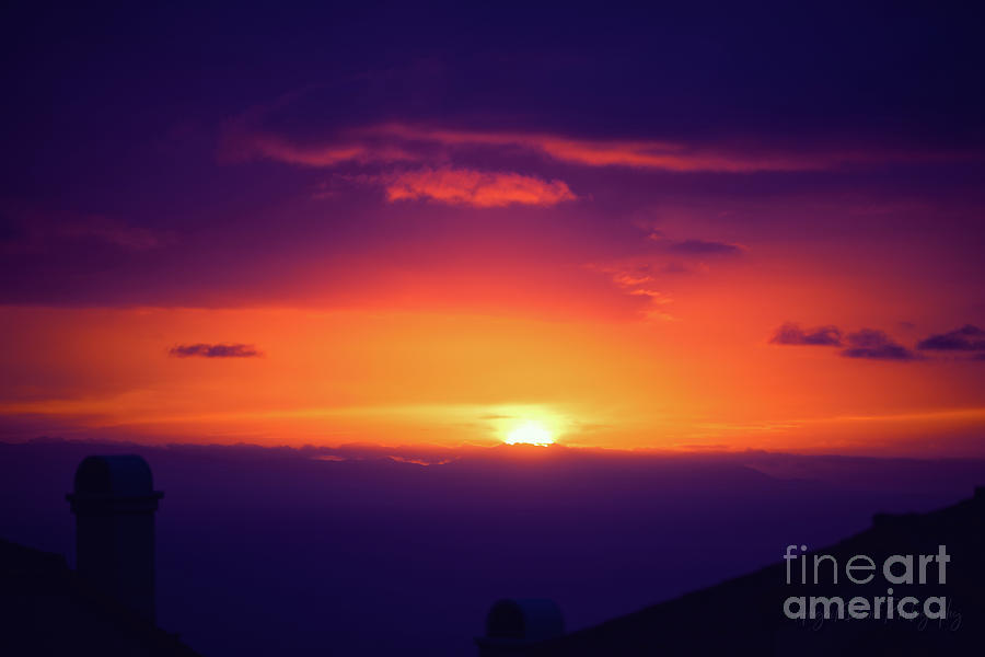 Dramatic Moody Sunset Art Print Photograph by Abigail Diane Photography