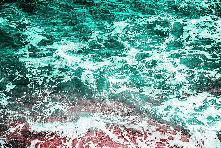 Dramatic ocean waves. Aerial view. Photograph by Jelena Jovanovic