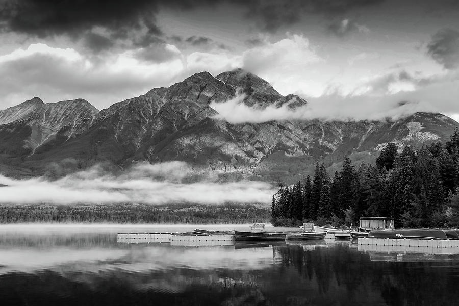 Dramatic Pyramid Lake Black And White Photograph by Dan Sproul