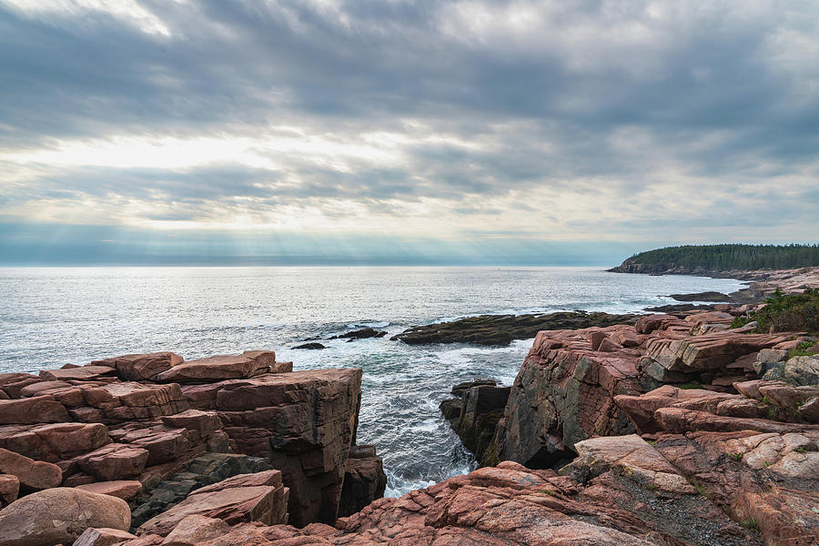 Acadia National Park Photograph - Dramatic Skies in Acadia by Angie Purcell