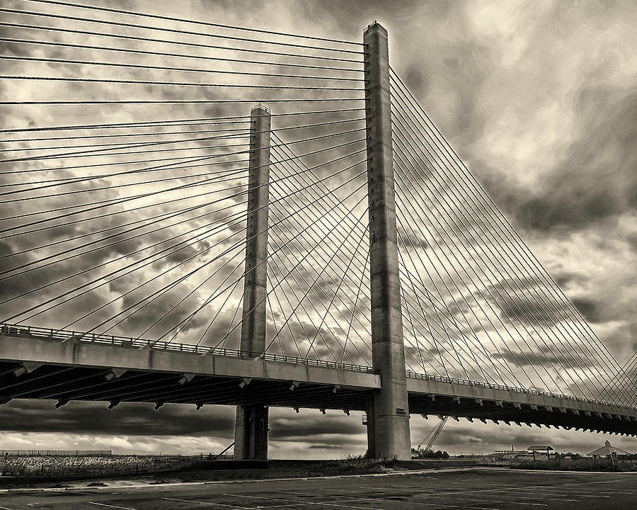 Dramatic Sky over the Indian River Bridge Photograph by Bill Swartwout