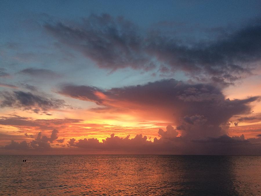 Dramatic Sunset at the tropical coast of Tulum, Mexico Photograph by ...