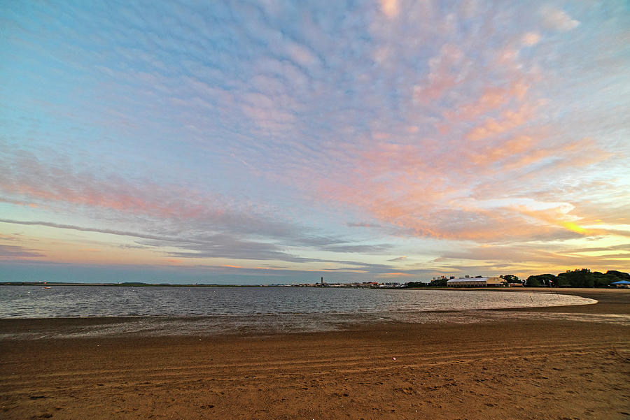 Dramatic Sunset on Constitution Beach in East Boston Photograph by Toby McGuire