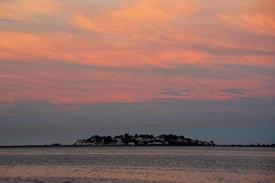 Dramatic Sunset over Nahant Massachusetts from Revere Beach Photograph by Toby McGuire