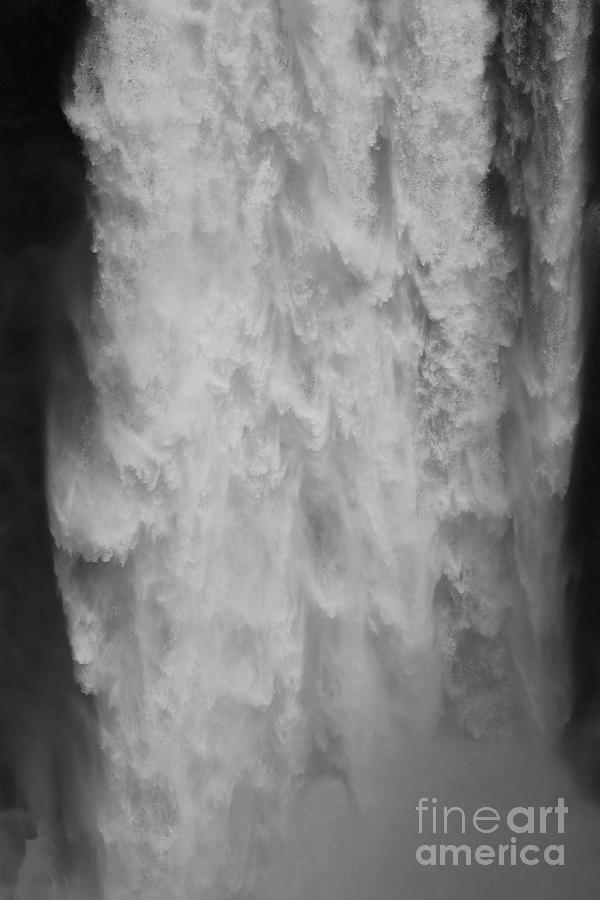 Dramatic Waterfall Black and White Photograph by Carol Groenen
