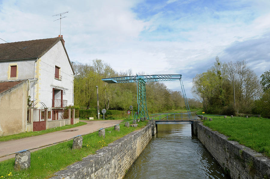 Draw bridge, Pont levis a St Didier, Les Ilottes, Saint-Didier, Nievre, Burgundy, France Photograph by Kevin Oke