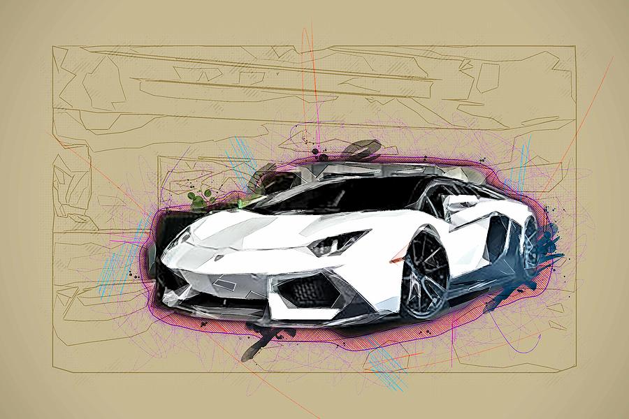 Drawing Lamborghini Aventador Lp700 4 Adv1 Tuning Supercars Garage ...