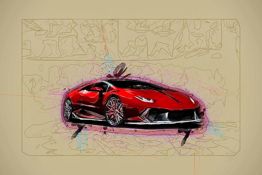 Drawing Lamborghini Huracan 2016 Supercars Novara Edition Vorsteiner ...