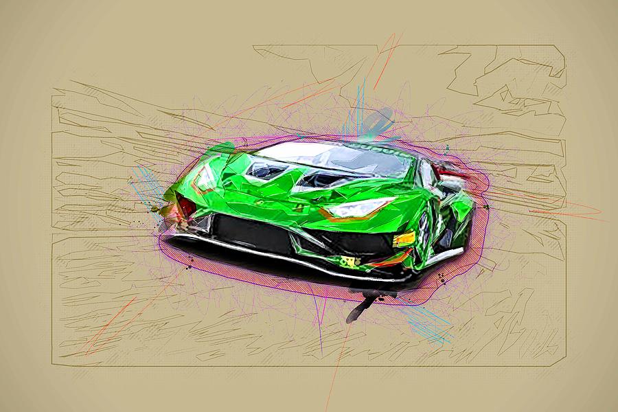 Drawing Lamborghini Huracan Gt3 Evo2 Raceway 2022 Cars Supercars ...