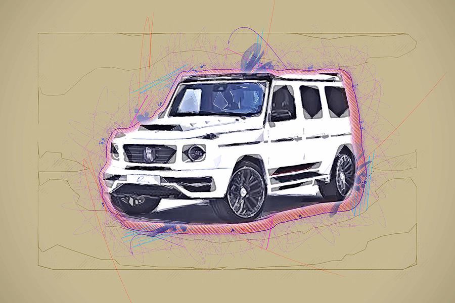 Drawing Lumma Clr G770 Tuning 2020 Cars Mercedes Benz G Class White ...