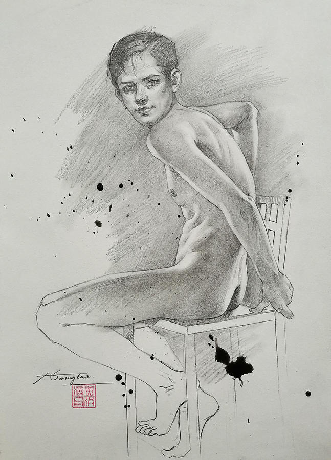 Drawing - Male Nude #210319 Drawing