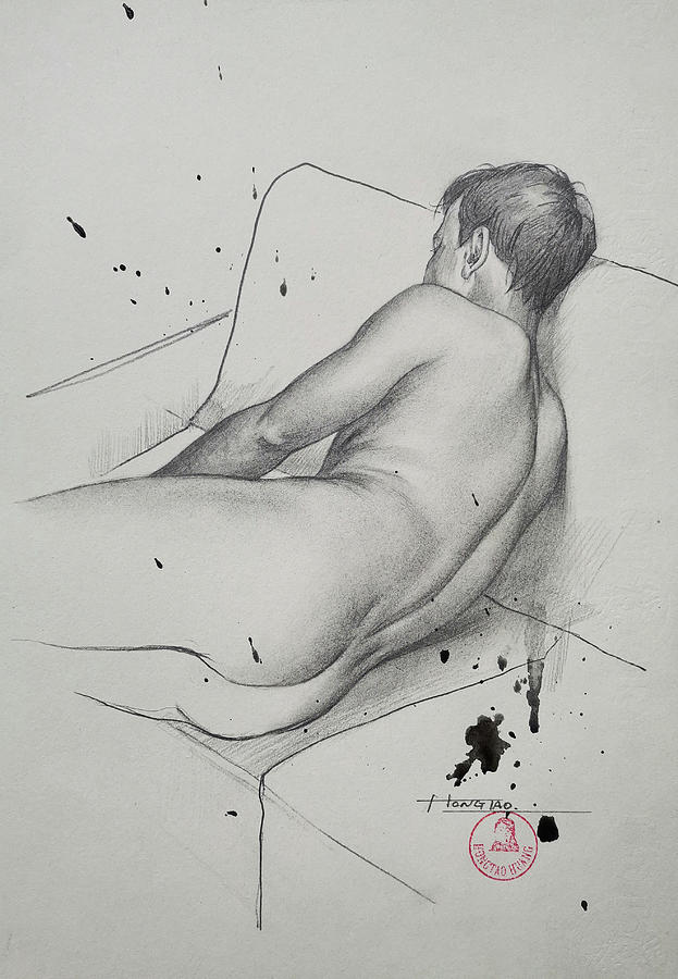 Drawing-Male nude#21531 Drawing by Hongtao Huang
