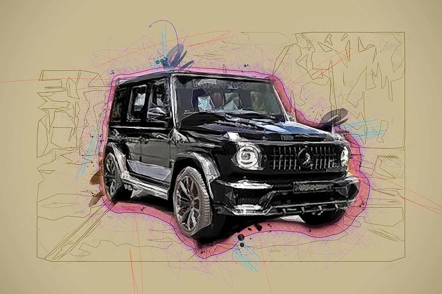 Drawing Manh G 700 Inferno 2019 Mercedes Amg G63 Black Suv German Cars ...