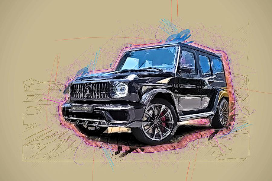 Drawing Manh G 700 Inferno Mercedes Amg G63 2019 Cars Racing W463 ...