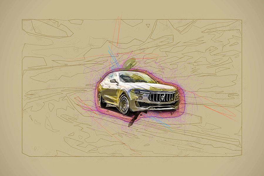 Drawing Maserati Levante S Q4 Granlusso 2018 Luxury Suv Gray Italian ...