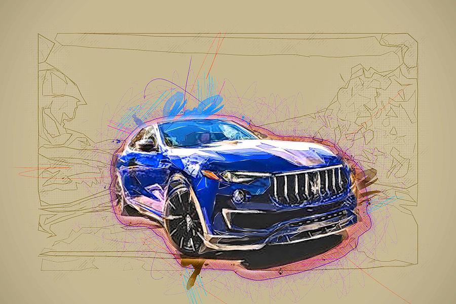 Drawing Maserati Levante Shtorm 2018 Larte Design Luxury Italian Suv ...