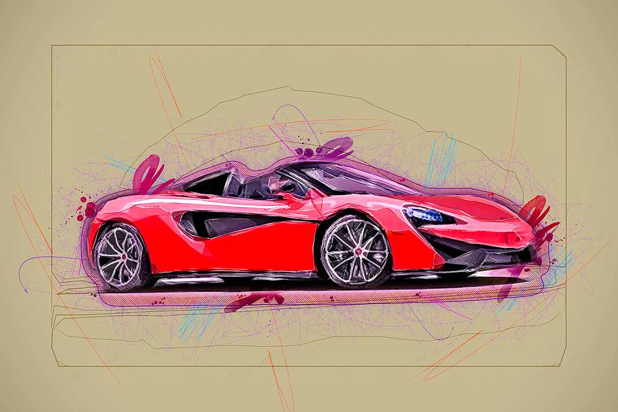 Drawing Mclaren 570S Hypercars 2021 Cars Nightscapes Supercars Colorful ...