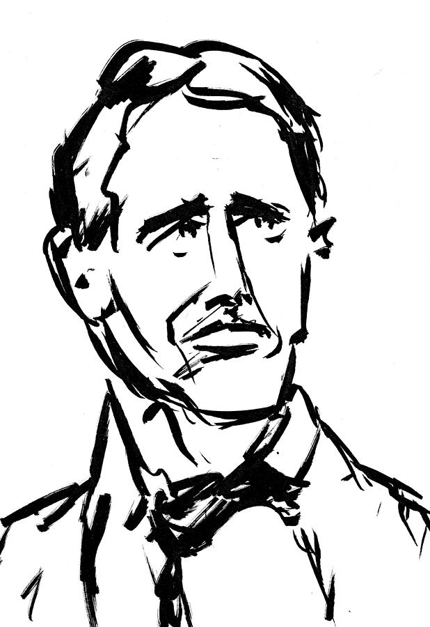 Philadelphia Drawing - Drawing portrait of Charles GOODYEAR by Romanvs Moses