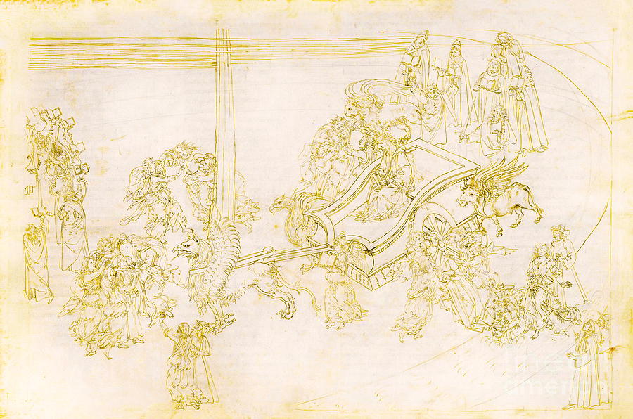 Drawings for Dante Divine Comedy 2 Painting by Sandro Botticelli