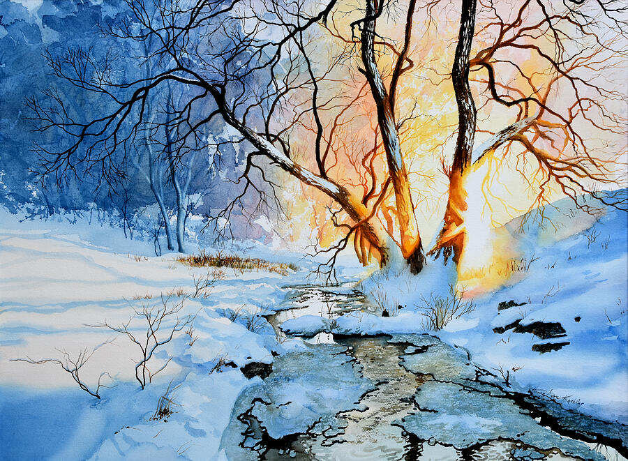 Winter Painting - Drawn To The Sun by Hanne Lore Koehler