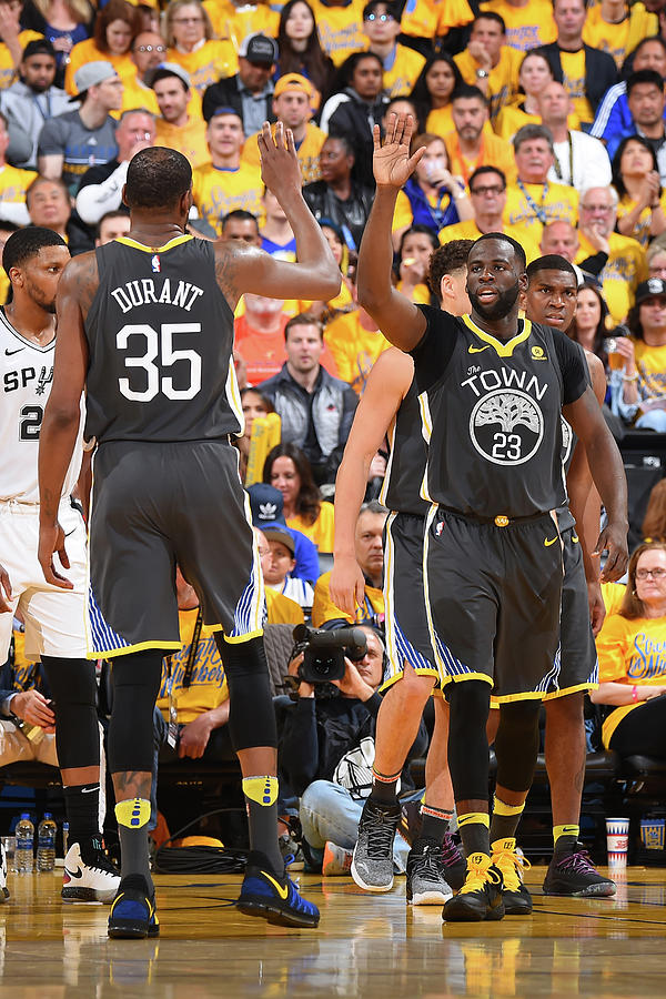 Draymond Green and Kevin Durant Photograph by Andrew D. Bernstein