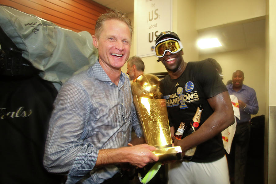 Draymond Green and Steve Kerr Photograph by Nathaniel S. Butler
