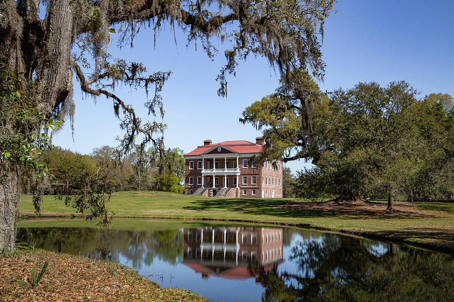 Drayton Hall Reflected in Water Photograph by Cindy Robinson