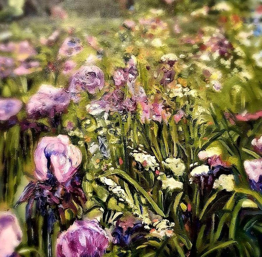 Dreaded Irises Painting by Julie TuckerDemps