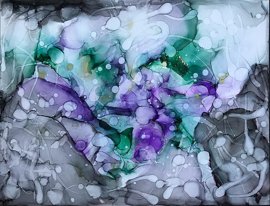 Dream #24 - Alcohol Ink Painting  Painting by Marianna Mills