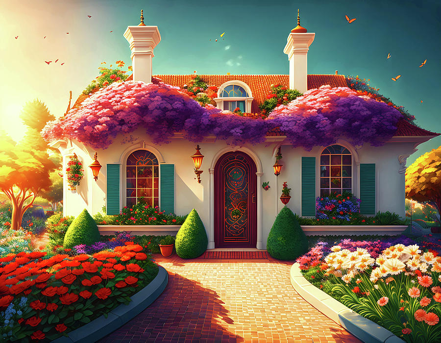 Dream Bungalow near the Seaside, UK Digital Art by Derek Oldfield ...