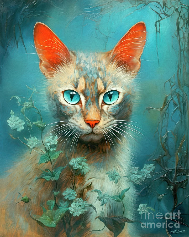 Dream Cat Digital Art by Jutta Maria Pusl