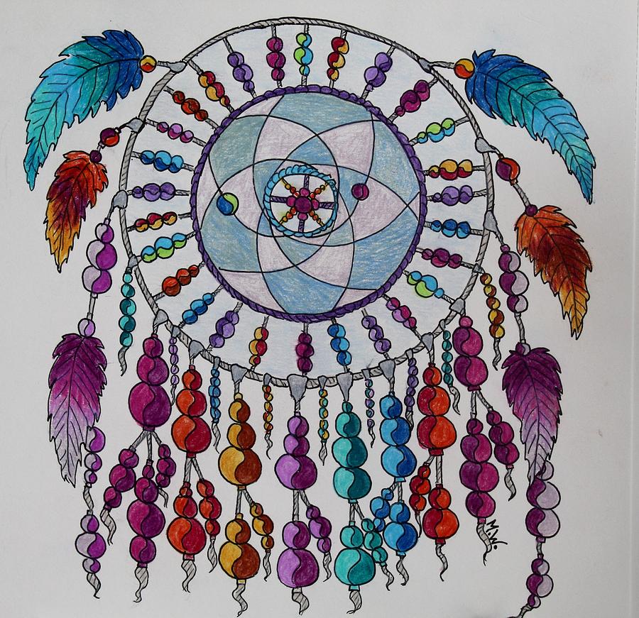 Dream catcher 4 Drawing by Megan Walsh