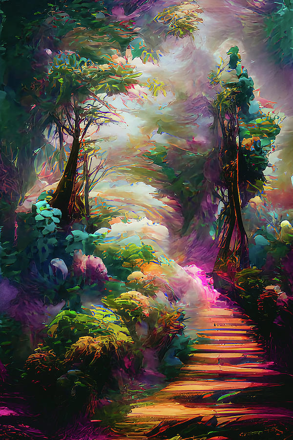 Dream Forest Path Digital Art by Rich Kovach