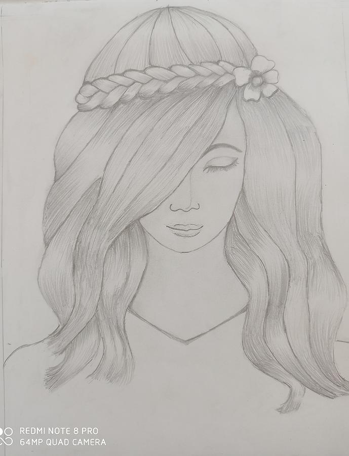 Dream girl Drawing by Darshan Hegde - Fine Art America