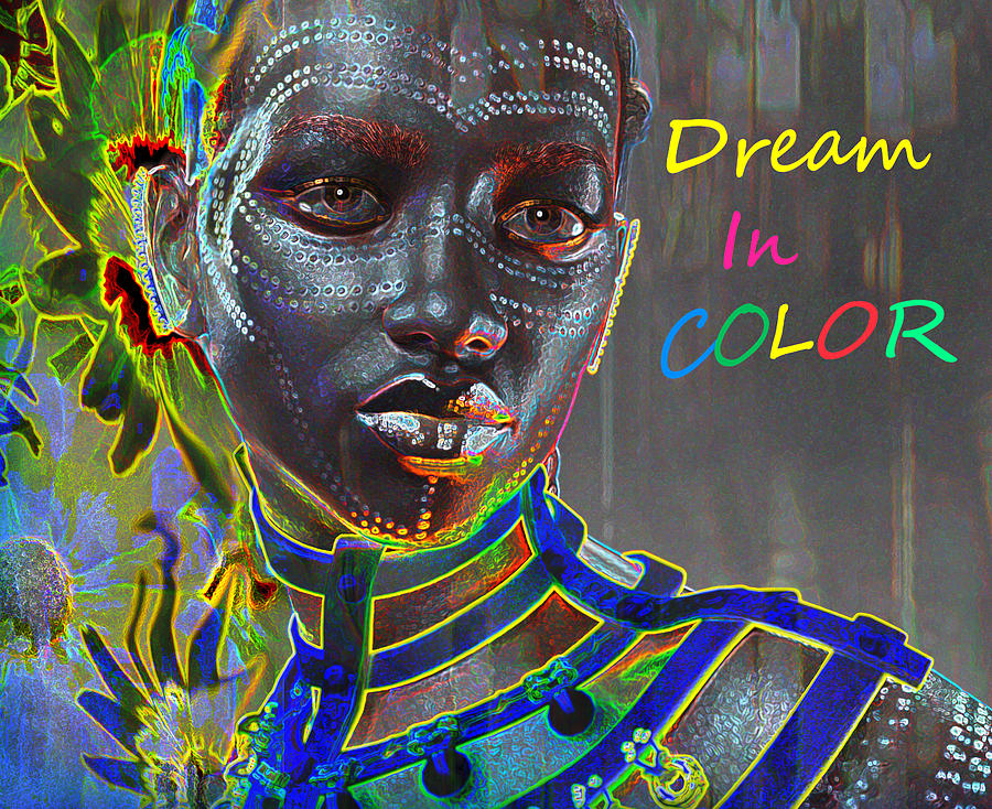 Dream in Color neon Digital Art by Suzanne Silvir