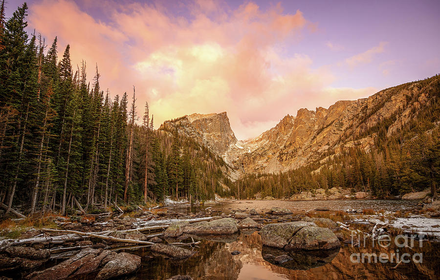 Dream Lake Morning Pano Photograph by Terri Cage