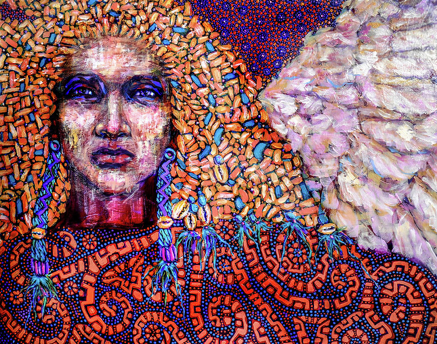 Dream Messenger-Guardian Angel Painting by Cora Marshall