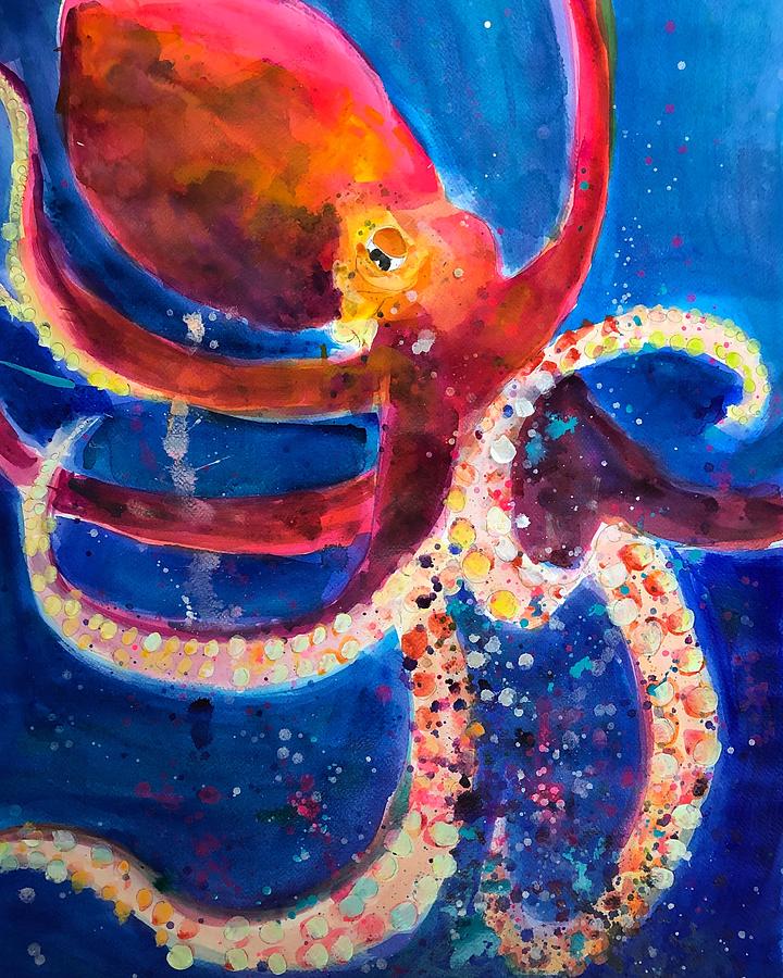 Dream Octopus Painting by Painted Bear Studios- Sarah-King - Fine Art ...