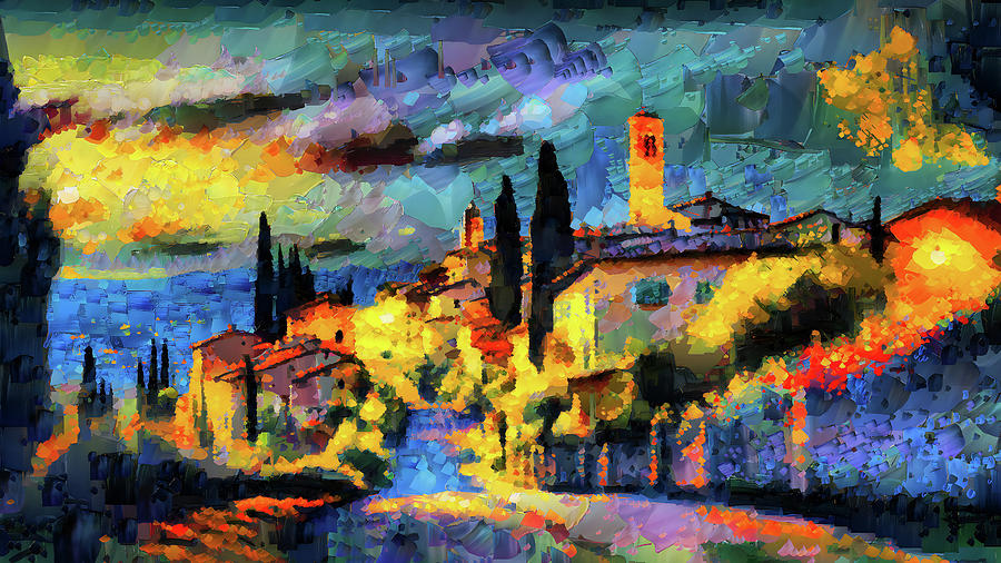Dream of a Famous Resort in Tuscany Digital Art by Caito Junqueira