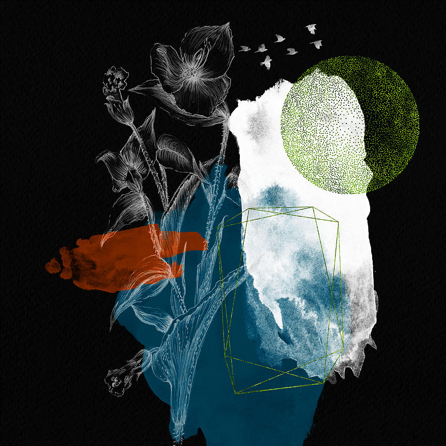Abstract Mixed Media - Dream of a Flower Girl IV by Naxart Studio Abstract Mixed Media - Dream of a Flower Girl IV by Naxart Studio